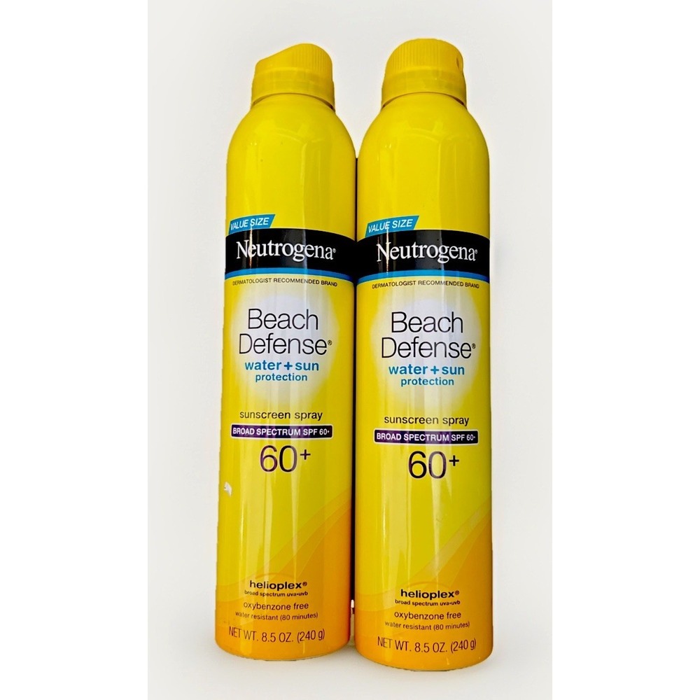 2/Pck Neutrogena Beach Defense - Sunscreen Lotion‎ - 8.5 Oz Ea-SPF 60 02/2027